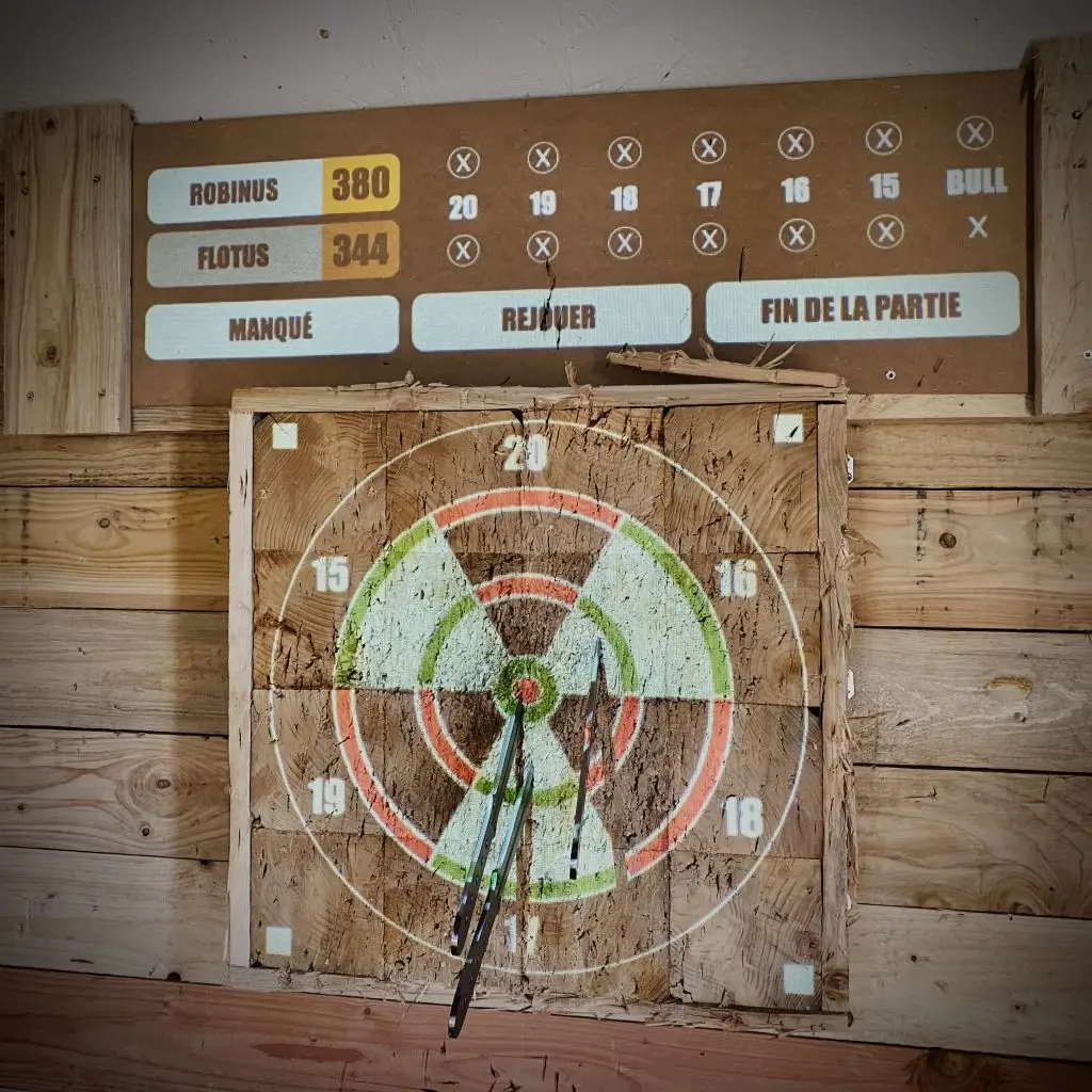 Lancer de haches digital 4 pistes